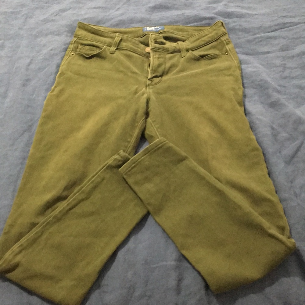 Mid Rise Olive Skinny Jeans